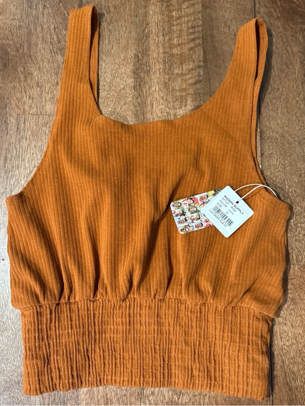 Known Supply Ribbed Cropped Tank Top